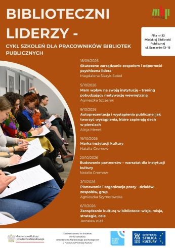 Biblioteczni liderzy – cykl szkoleń dla pracowników bibliotek publicznych