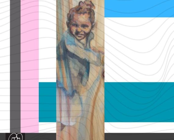 fragment plakatu z obrazem dziecka