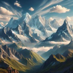 Wysokie góry - obraz wygenreowany przez AI
