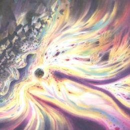 Obraz Grzegorza Wróbla - jednego z autorów prezentujących prace na wystawie