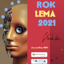 Plakat do wystawy Rok Lema 2021