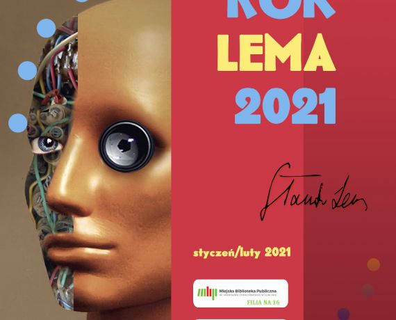 Plakat do wystawy Rok Lema 2021