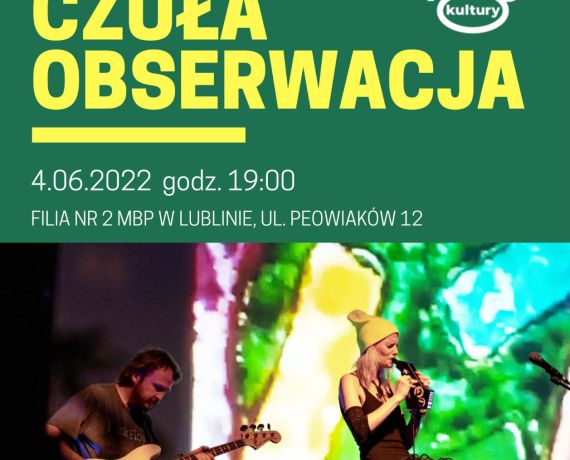 plakat koncertu Czuła Obserwacja