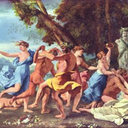 Nicolas_Poussin_Bachanalia przed hermą Pana