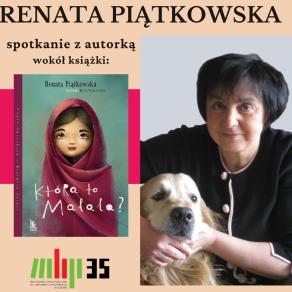 Renata Piątkowska i jedna z jej książek