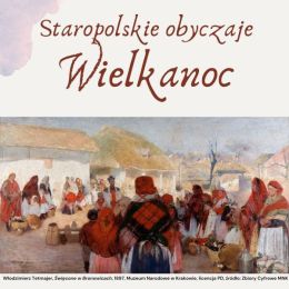Fragment plakatu promującego spotkanie o Wielkanocy, obraz Włodzimierza Tetmajera