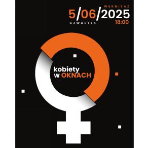 Fragment grafiki promującej wystawę "Kobiety w OKNACH"