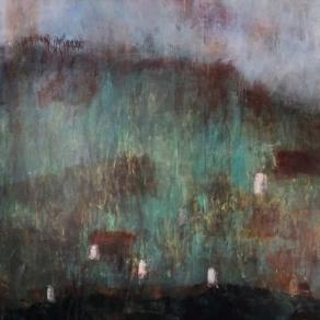 PRZESTRZENIE XXVI, olej na płótnie - praca Ewy Szczęsnej-Sienkiel