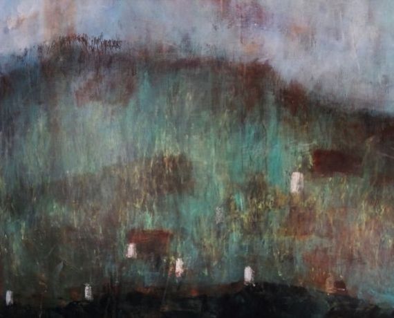 PRZESTRZENIE XXVI, olej na płótnie - praca Ewy Szczęsnej-Sienkiel