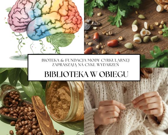 Biblioteka w obiegu - kolaż plakatów